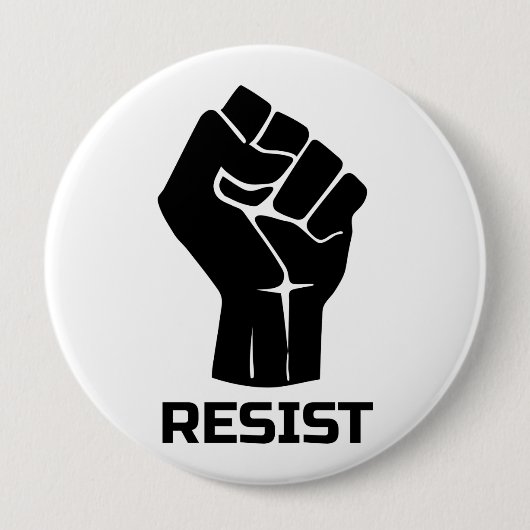 Aufenthalt mit Faust - schwarz Button (Vorderseite)