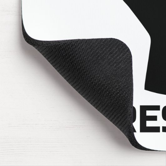 Aufenthalt mit Faust - schwarz Mousepad (Ecke)