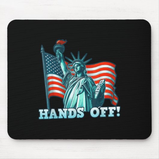 Aufenthalt und Protest Funny statue of Liberty Gif Mousepad (Vorne)