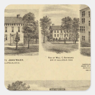 Aufenthalt von Dr. Joseph Shallcross Quadratischer Aufkleber