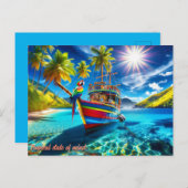 Aufenthaltskarte Feiertagspostkarte (Vorne/Hinten)