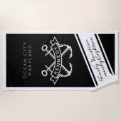 Aufenthaltsort, Jahr und Name Strandtuch (Vorderseite)