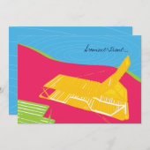 Aufenthaltsraum durch die Pool-Party Einladung (Vorne/Hinten)