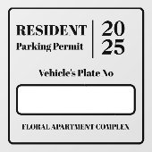 Aufenthaltstitel für die Parkgenehmigung für das F Fensteraufkleber (Blatt)