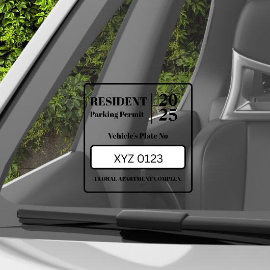 Aufenthaltstitel für die Parkgenehmigung für das F Fensteraufkleber