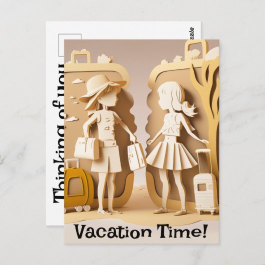 Aufenthaltszeit Postkarte (Vorne/Hinten)