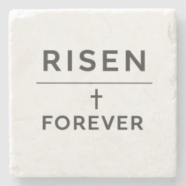 Auferstanden + Forever Sticker Steinuntersetzer
