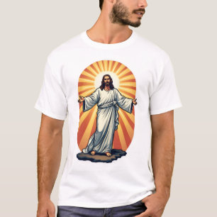 Auferstandener Christus Strahlen Vintage Gravur Sh T-Shirt