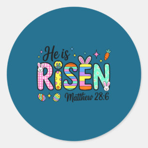 Auferstandener Jesus Christlich Glücklich Runder Aufkleber