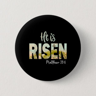 Auferstandener Ostkreuz Jesus Christlich Religiöse Button