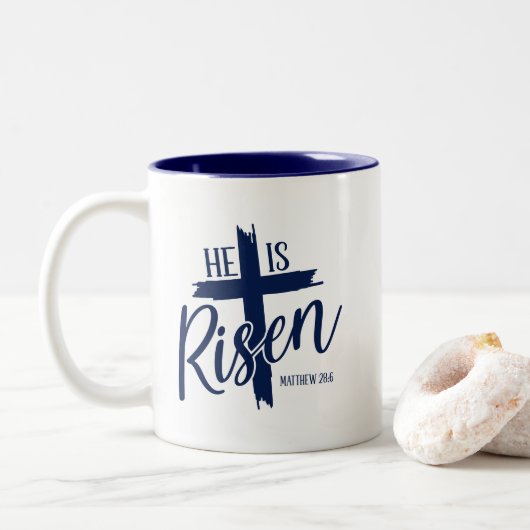 Auferstandenes Kreuz Kaffeetasse (Mit Donut)