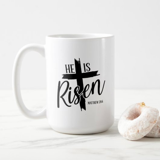 Auferstandenes Kreuz Kaffeetasse (Mit Donut)