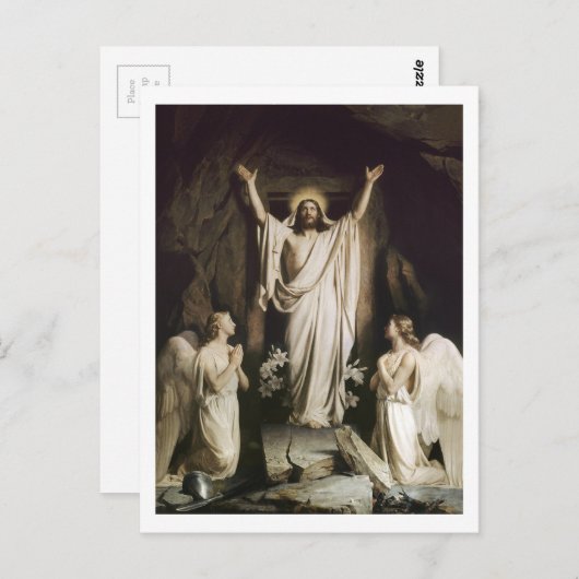 Auferstehung am Grab Postkarte (Vorne/Hinten)