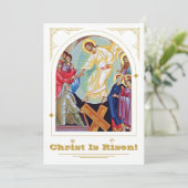 Auferstehung Christi "Anastasis" Orthodoxe Osterze Einladung (Stehend Vorderseite)