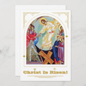 Auferstehung Christi "Anastasis" Orthodoxe Osterze Einladung (Vorne/Hinten)
