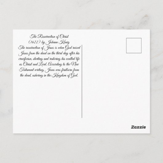 Auferstehung Christi Postkarte (Rückseite)