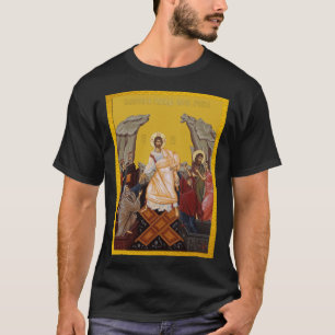 Auferstehung Christi serbisch-orthodoxe Ikone Freu T-Shirt