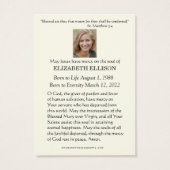 Auferstehung der Gebetskarte Jesu Beerdigung (Rückseite)