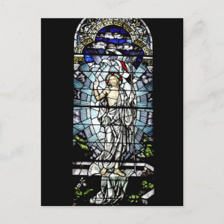Auferstehung des durch Jesus festgehaltenen Glasfe Postkarte
