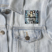 Auferstehung des Jesus-Buntglas-Fensters Button (Beispiel)