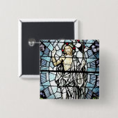 Auferstehung des Jesus-Buntglas-Fensters Button (Vorne & Hinten)