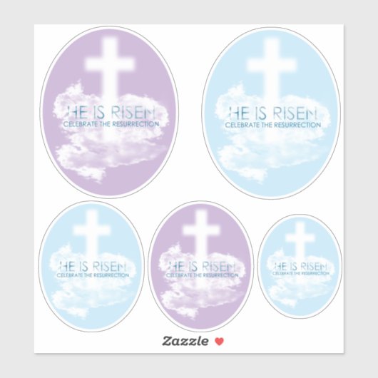 Auferstehung ER IST RISEN Christlich Ostern Aufkleber (Blatt)