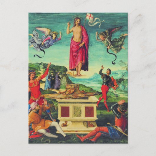 Auferstehung Jesu Christi durch Raphael Postkarte (Vorderseite)