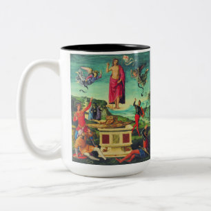 Auferstehung Jesu Christi durch Raphael Zweifarbige Tasse