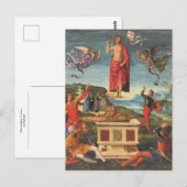 Auferstehung Jesu von Raffael Postkarte (Vorne/Hinten)