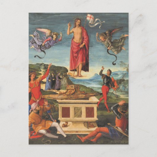 Auferstehung Jesu von Raffael Postkarte (Vorderseite)