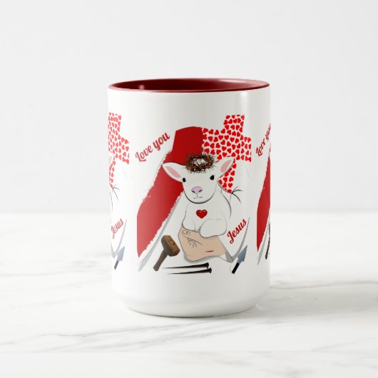 Auferstehung Jesus Lamm Gottes Kaffee Tasse (Zentrum)