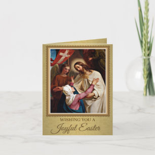 Auferstehung Ostern Jesus Religiös Vintage Feiertagskarte