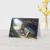 Auferstehung Ostersonntag leere Grabstätte Karte (Gelbe Blume)