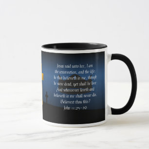 Auferstehungs-und Leben-Bibel-Vers-Kaffee-Tasse Tasse