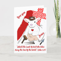 Auferstehungslamm Gottes Grußkarte