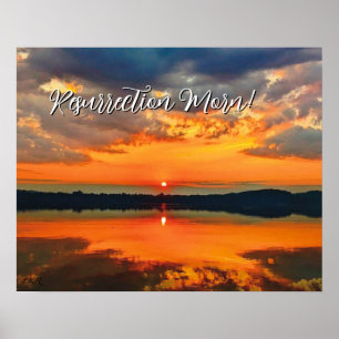 Auferstehungsmorgen Glühende Wolken im Morgengraue Poster