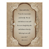 Auferstehungsschrift, John 11-25, 26 Poster (Vorderseite)