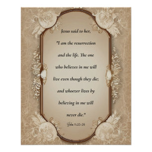 Auferstehungsschrift, John 11-25, 26 Poster