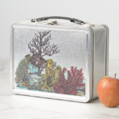 Auffallend bedrohte Korallenriffe Wasserfarben Metall Brotdose (Beispiel)
