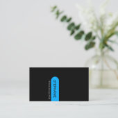 Auffallend Beruflich Schwarz-Blau Visitenkarte (Stehend Vorderseite)