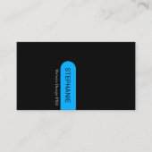 Auffallend Beruflich Schwarz-Blau Visitenkarte (Vorderseite)