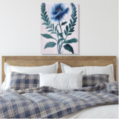 Auffallend blaue Blume Leinwanddruck (Insitu (Schlafzimmer))