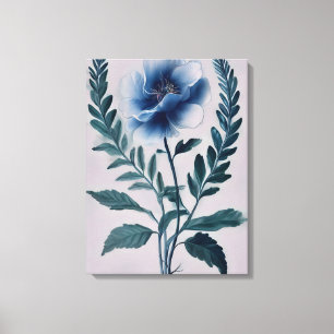 Auffallend blaue Blume Leinwanddruck