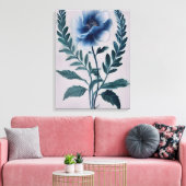 Auffallend blaue Blume Leinwanddruck (Insitu (Wohnzimmer))
