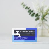 Auffallend Blaue Flutwasservorkommen Faucet Border Visitenkarte (Stehend Vorderseite)