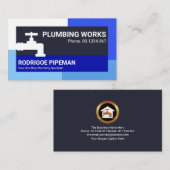 Auffallend Blaue Flutwasservorkommen Faucet Border Visitenkarte (Vorne/Hinten)