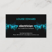 Auffallend blauer elektrischer Blitzer Visitenkarte (Vorderseite)