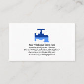 Auffallend blaues Klempner-Zuhause-Piping Visitenkarte (Rückseite)