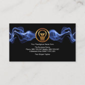 Auffallend Blue Electric Blitzgerät Visitenkarte (Rückseite)