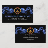 Auffallend Blue Electric Blitzgerät Visitenkarte (Vorne/Hinten)